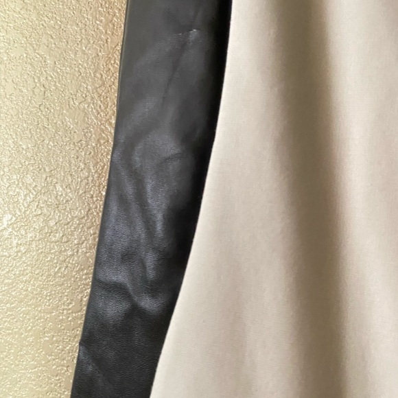 White dress with faux leather side. - Picture 3 of 4